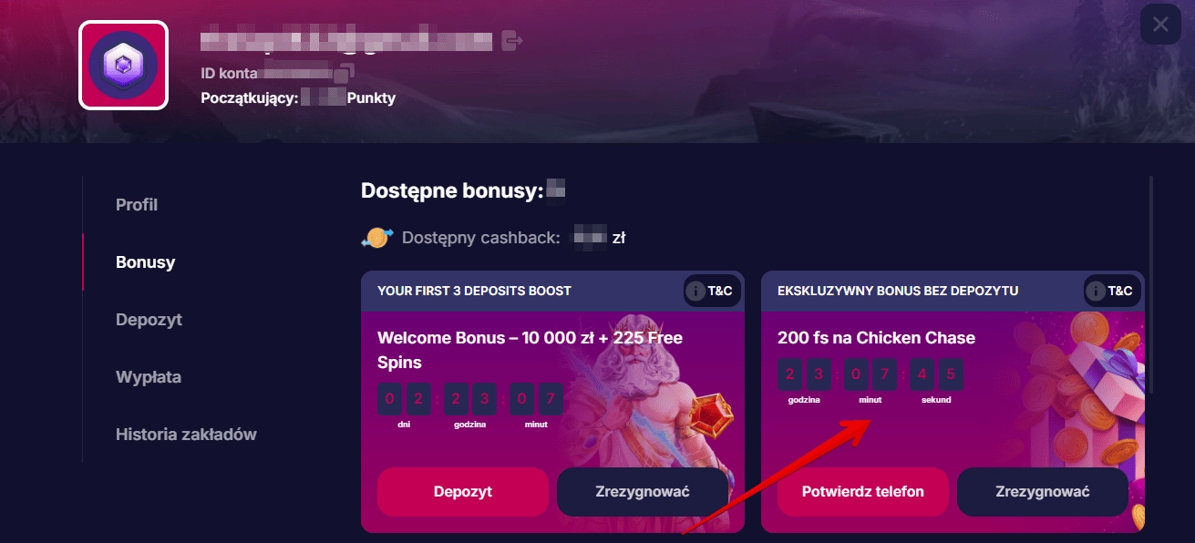 Krok 6: NV Casino bonus – aktywacja kodu promocyjnego